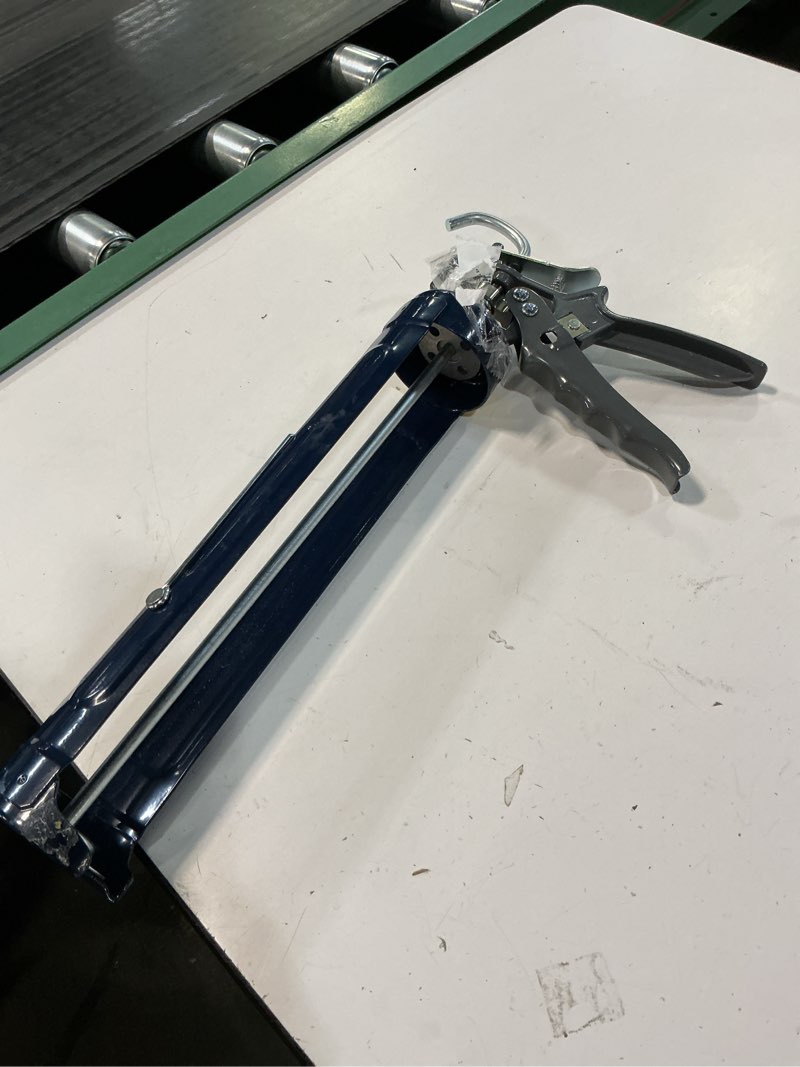 Condition photo showing As Is for project source heavy duty 28 -oz anti-drip smooth rod caulk gun