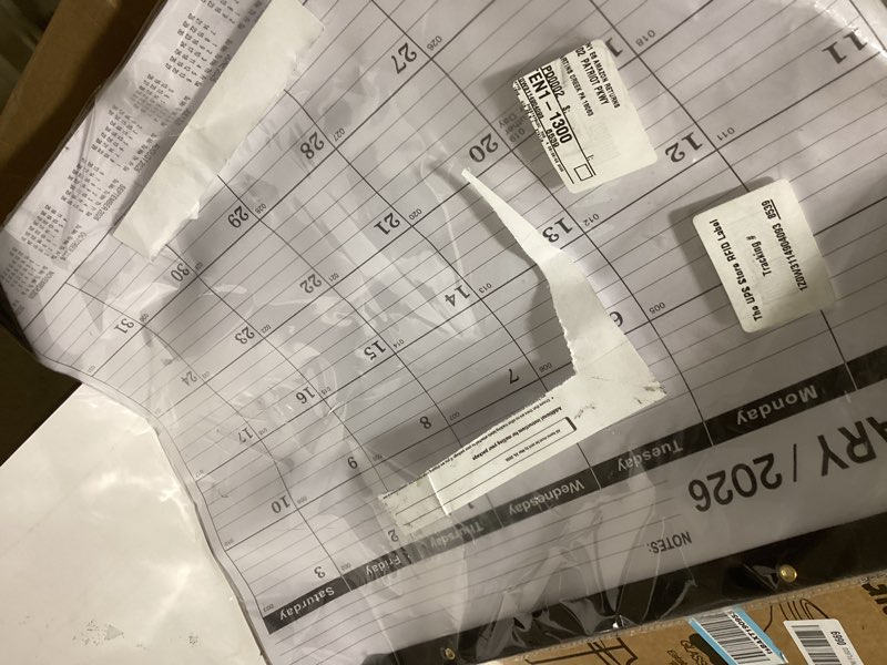 Condition photo showing Good Condition for Desk Calendar 2026(January 2026 - June 2027)?2026 Desk Calendar Large 22 x17?2026 Calendar,Classic Black,Large Calendar 2026-2027 with Plastic Cover 2026-2027-JAN-1PCS