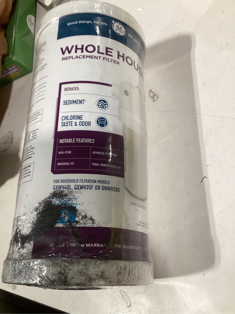 Condition photo showing As Is for GE FXHTC Whole House Water Filter | Replacement for Water Filtration System | NSF Certified: Reduces Chlorine, Sediment, Rust & Other Impurities | Replace Every 3 Months for Best Results | 1 Filter 1 Count (Pack of 1) FXHTC