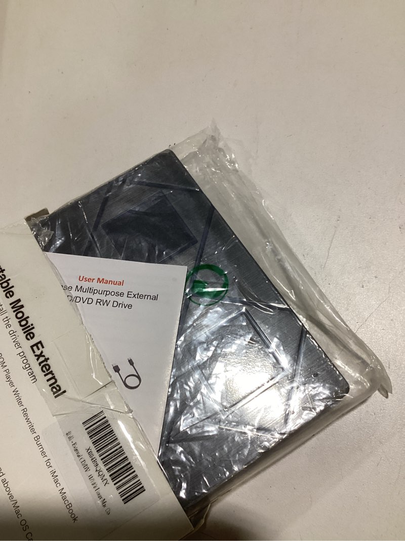 Condition photo showing Good Condition for External CD/DVD Drive,upgrade 8 in 1,USB 3.0,2 type-c port,Ultra Slim,Portable Optical Disk Drive Player Burner Reader Writer for Laptop Macbook Desktop PC Compatible with Windows 11/10/8 Linux Mac OS