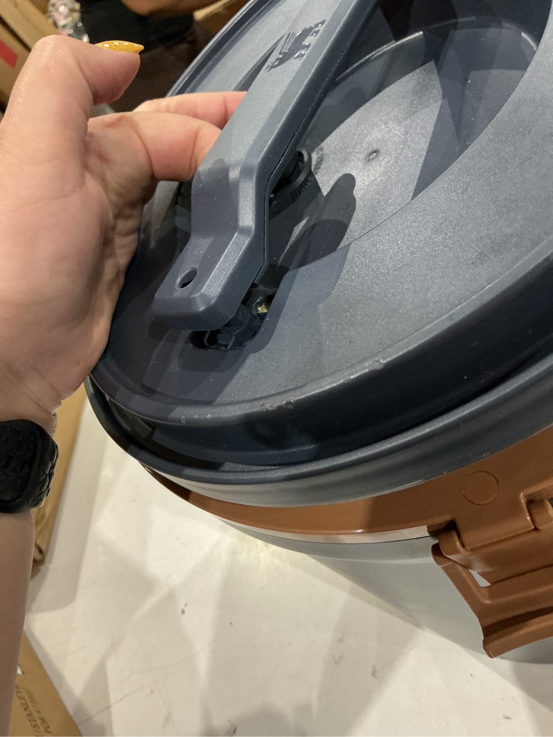 Condition photo showing As Is for stanley adventure fast flow water jug 2 gallon | leakproof ice water dispenser | insulated beverage cooler | easy pour spigot and latched foam lid | bpa-free twilight