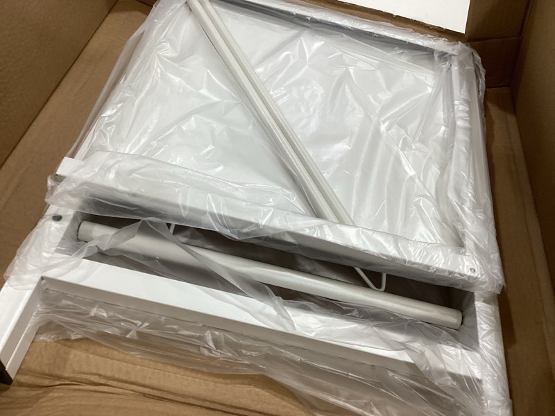 Condition photo showing Good Condition for extensible microwave oven stand, adjustable metal storage shelf, kitchen countertop organizer, double-layer with 6 hooks, capable of supporting up to 65 pounds upgraded large size white