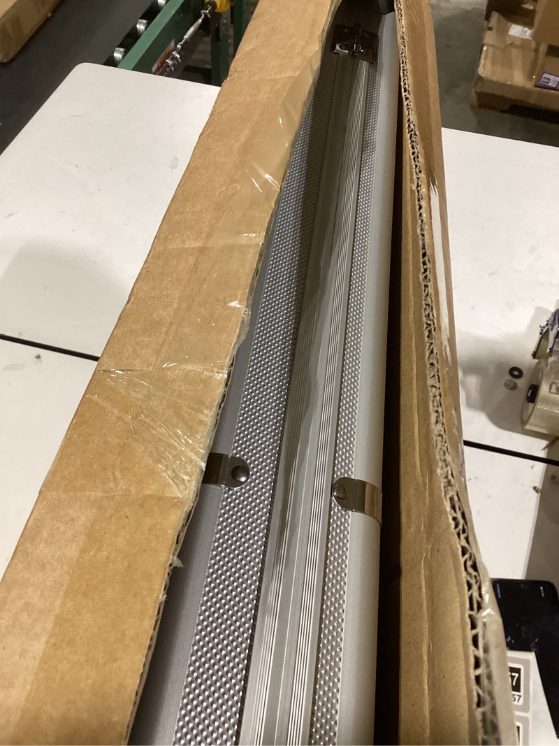 Condition photo showing Good Condition for 34 in x 22 in silver card show display case large aluminum, trading card display case suitable for sports card/tcg/jewelry collection, 1-year coverage silver 34"x22"