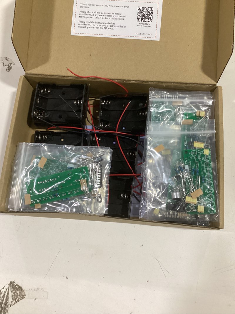 Condition photo showing As Is for 10PACK ISolderStore Soldering Practice Board Soldering Project Kit CD4017 Colorful 10 LEDs Soldering