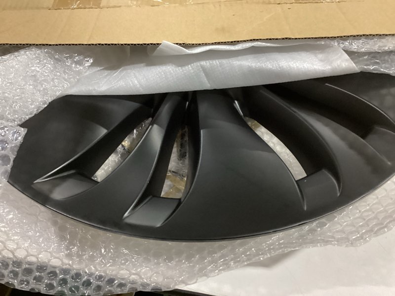 Model Y Hubcaps - 19 Inch Gemini Wheel Covers 19'' Hurricane Wheel Hub Cap - Left-Right Aero Symmetry Design Kit Fit Model Y Accessories 2024-2021 (Matte Black  19inch Model Y 19'' Symmetry-Hurricane