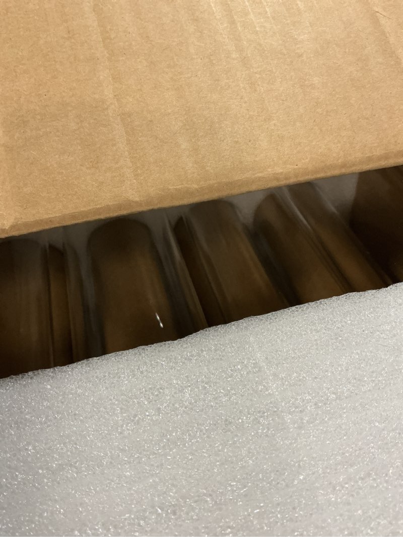 Condition photo showing New/Like New for 12-Pack Glass Hurricane Candle Holders - 13.78 Tall Clear Tube for Pillar Candles, Reusable Wedding/Event Centerpieces with 2.36" Taper Candlesticks Holder - Open-Ended Design Windproof Candle Holders