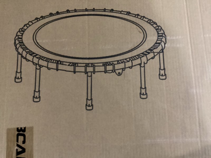 Condition photo showing New/Like New for BCAN 450LBS/550LBS Foldable Mini Trampoline, 40"/48" Adult Fitness Trampoline with Durable Bungees, Stable & Quiet Exercise Rebounder,Great Mini Trampoline for Indoor/Garden Workout 48IN 48-Green