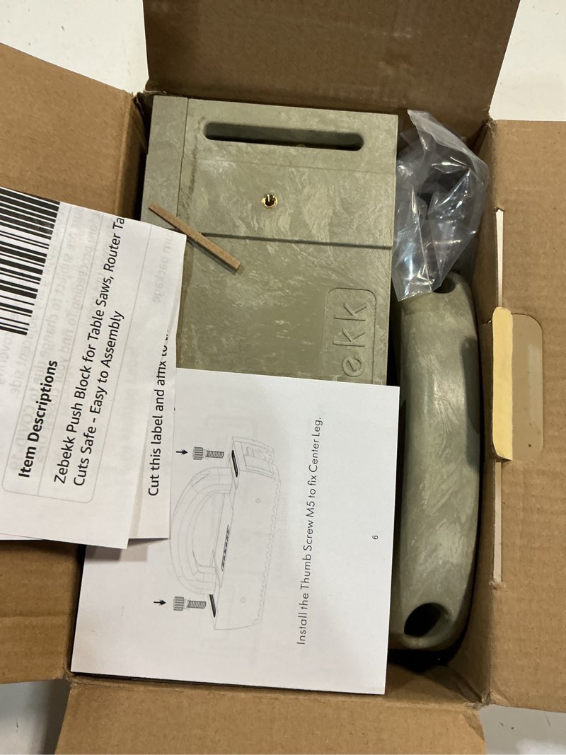 Condition photo showing Good Condition for push block for table saws, router tables, band saws & jointers - cuts safe - easy to assembly