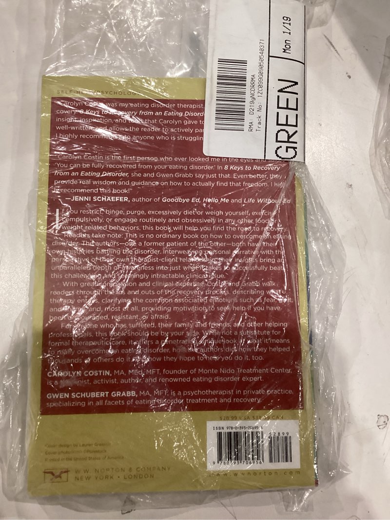 Condition photo showing As Is for 8 keys to recovery from an eating disorder 