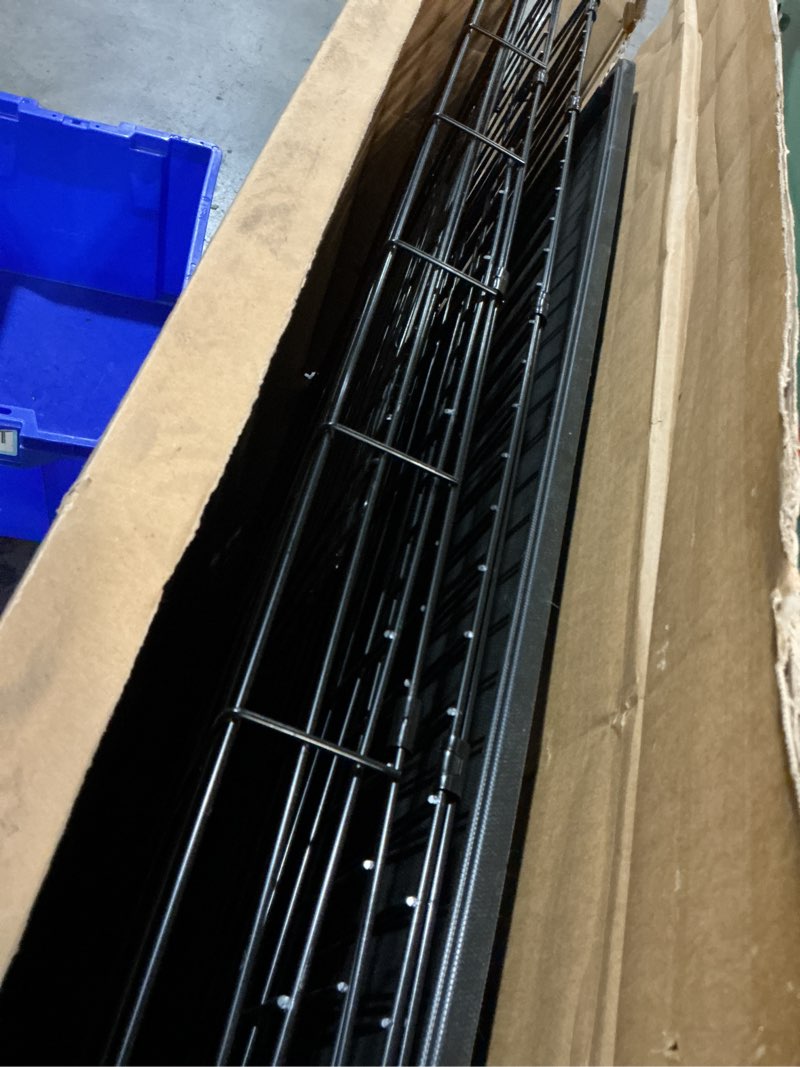 Condition photo showing As Is for fdw extra large dog crate dog kennel cage with double door,48 inch folding metal wire dog cage with removable tray&divider panel,pet crate for large dogs,black dark black 48 inch double door