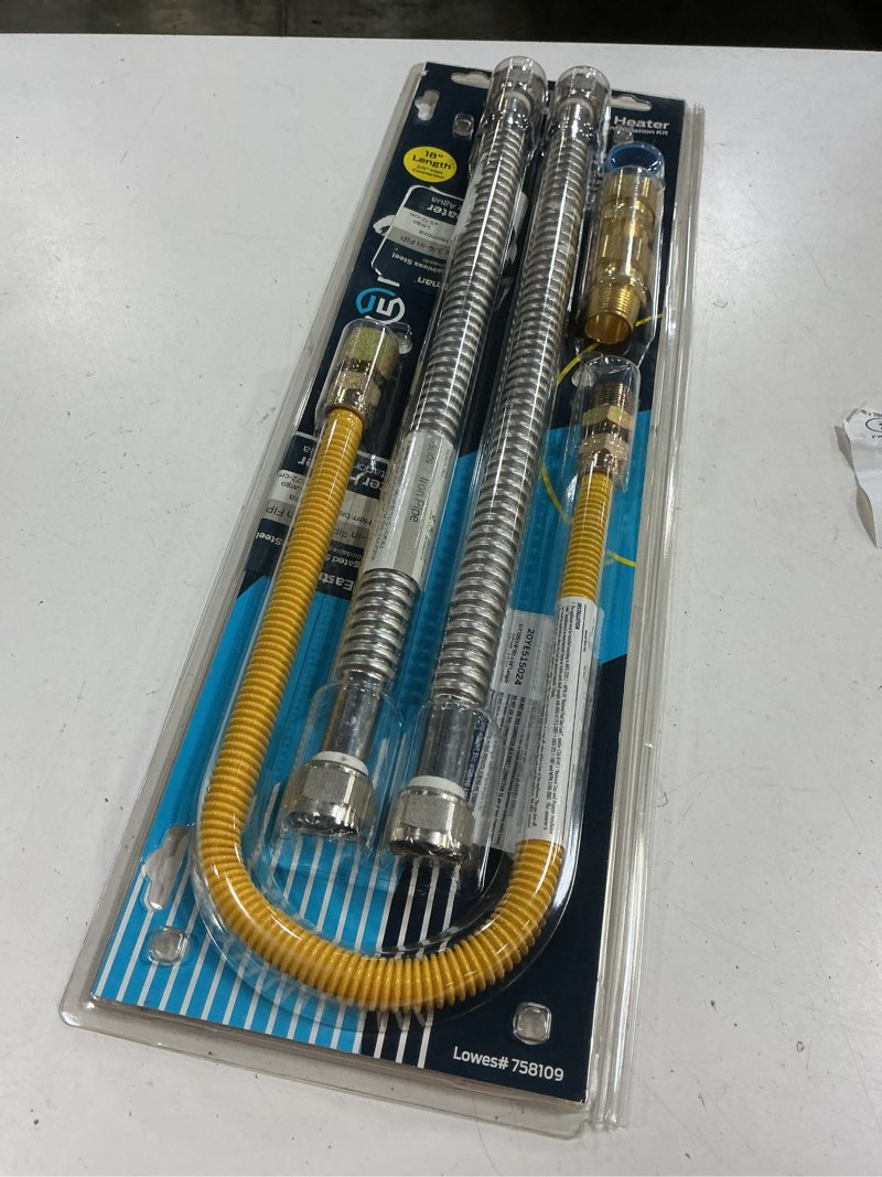 Condition photo showing New/Like New for eastman stainless steel installation kit for gas water heater