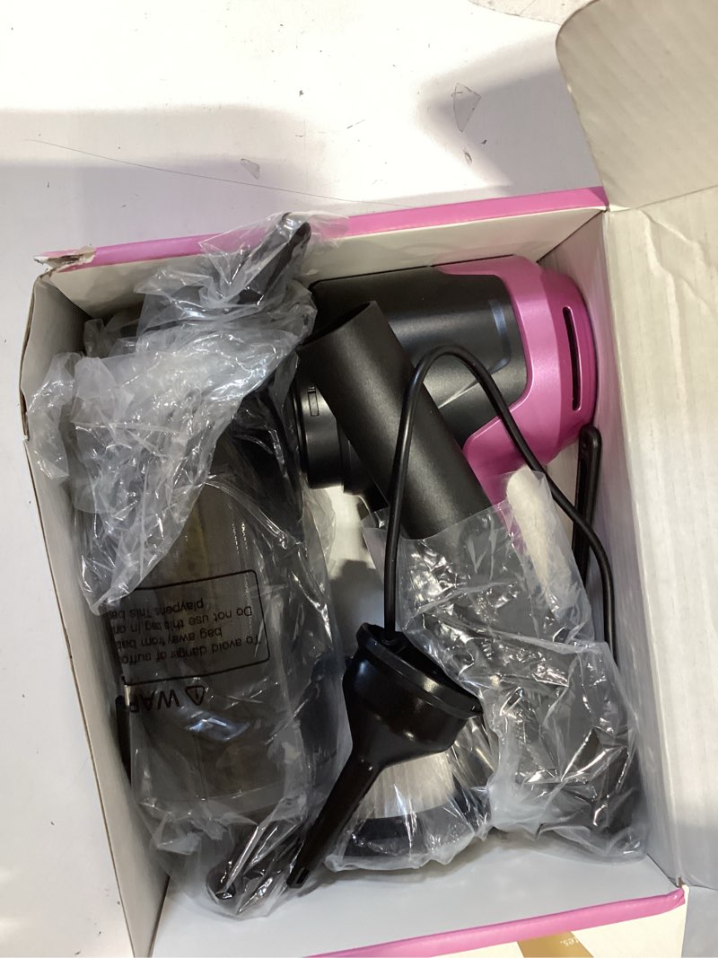 Condition photo showing Good Condition for kmm handheld car vacuum cleaner, 10000pa vacuum cleaner & air duster, 120w high power vacuum portable cordless, hand held vacuum rechargeable with multi-nozzles & led light for home, car, office black & rose red