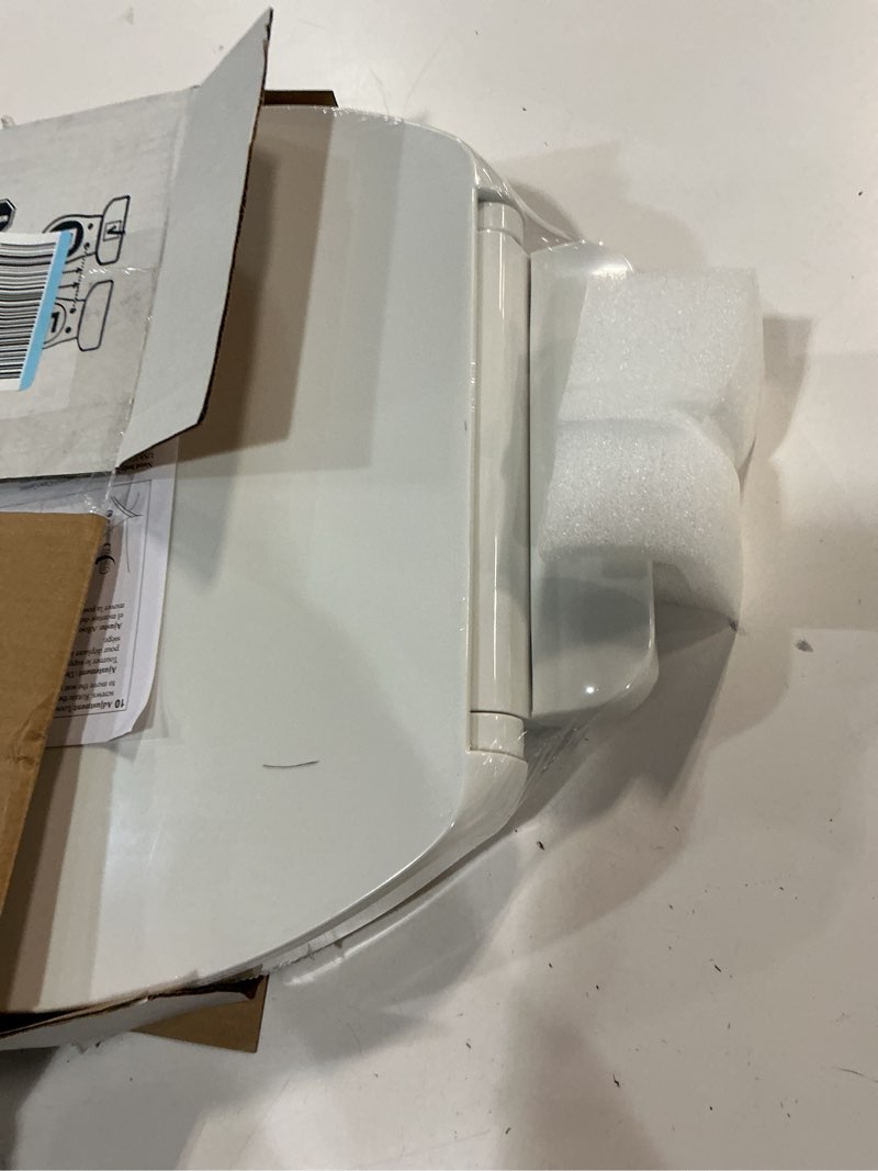Condition photo showing New/Like New for KOHLER K-26802-0 Impro ReadyLatch Quiet Close Round Toilet Seat, White Toilet Seat, Grip-Tight Bumpers, New Home Essentials, Slam Prevention White Round