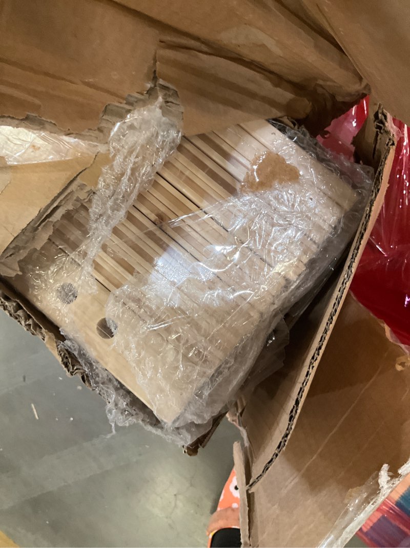 Condition photo showing As Is for 60x84 inch sliding barn wood door slab with 10ft hardware kit, requires simple diy assembly 60"x84" door with hardware wood color