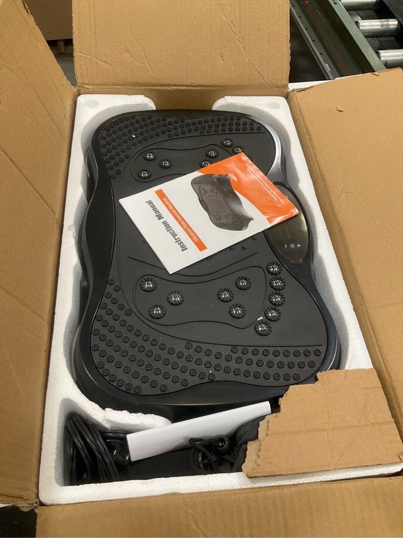 Condition photo showing Good Condition for Vibration Plate Exercise Machine, 130 Levels Full Body Workout Vibrating Plate for Lymphatic Drainage Weight Loss, 450 Lbs Capacity Shake Fitness Platform with Resistance Bands Bluetooth for Women Men