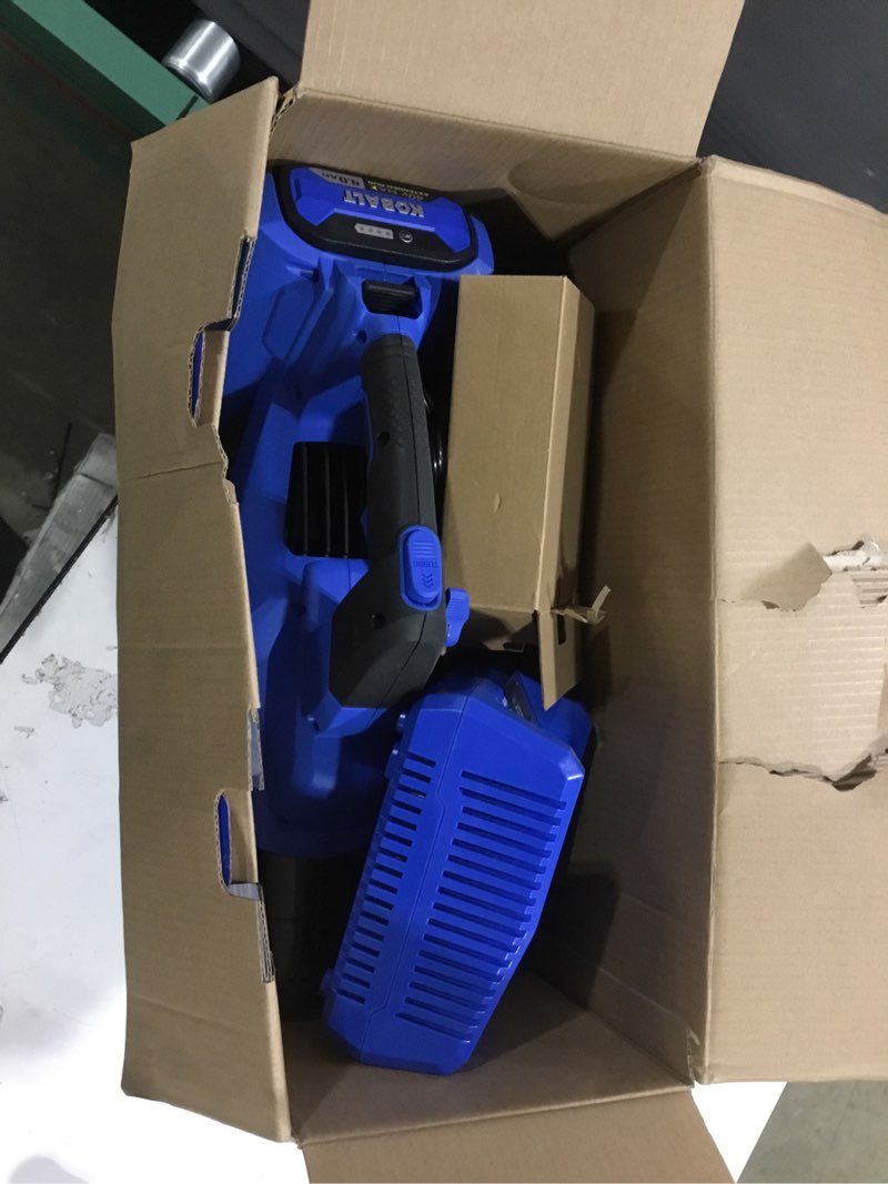 Condition photo showing As Is for Kobalt Gen4 40-volt 520-CFM Brushless Handheld Cordless Electric Leaf Blower