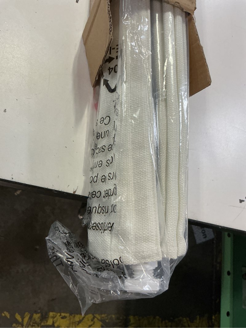 Condition photo showing Good Condition for lazblinds no drill roman shades for windows, cordless light filtering window shades with uv protection, polyester fabric for bedroom & living room, 26" w x 64" h, off white light filtering - off white 26"w x 64"h