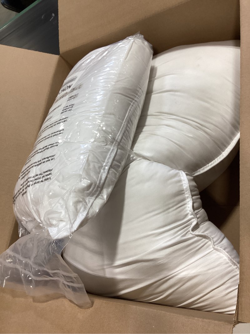 Condition photo showing Good Condition for amazon basics down-alternative pillows for stomach and back sleepers, soft density, machine washable, 20 x 36 inches, white, 2-pack king (pack of 2) soft pillow