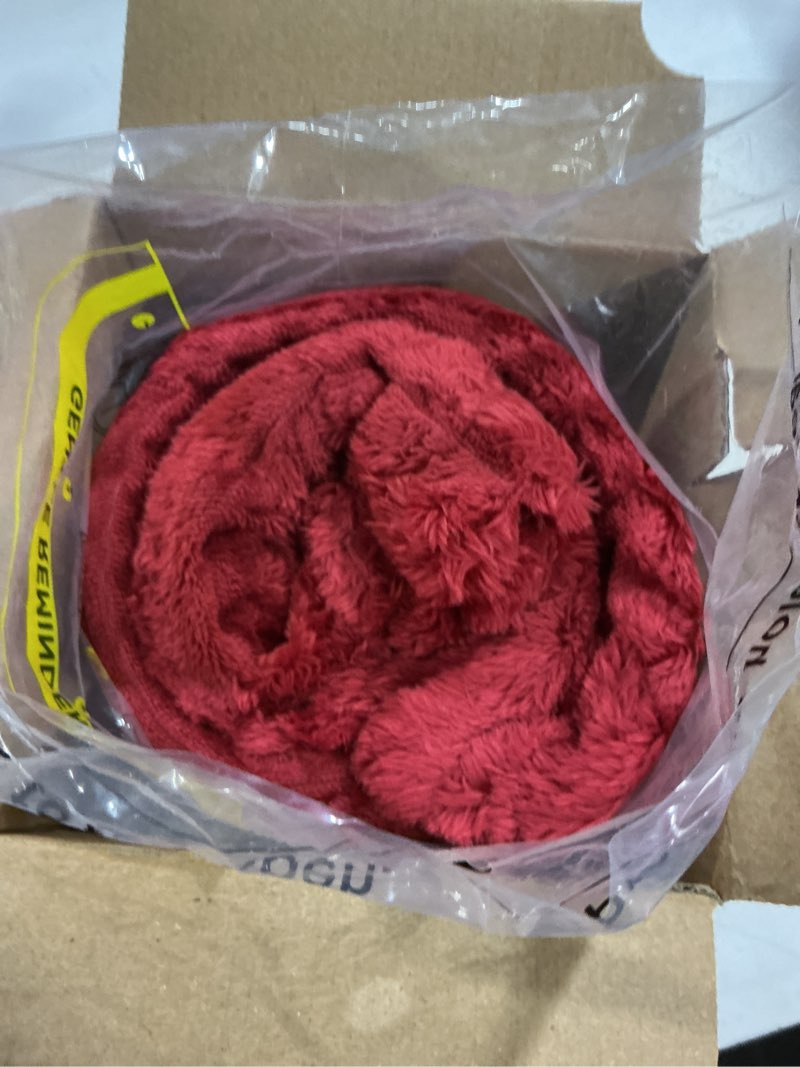 Condition photo showing Good Condition for bedsure gentlesoft red fleece blanket for couch - cozy soft blankets for women, cute small throws for girls, 60x80 inches red twin (60" x 80")