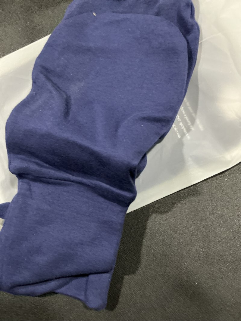 Condition photo showing Good Condition for Organic Cotton Eczema Gloves/Mittens for Adults – Anti-Scratch Nighttime Sleeping Gloves with Secure Adjustable Strap – Reusable & Washable – Navy, 1 Pair (S/M/L) (Large)