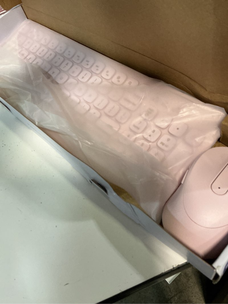 Condition photo showing Good Condition for onn curve wireless full-size keyboard and mouse combo, pink