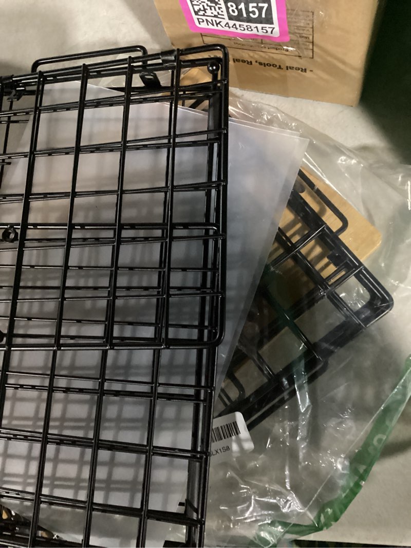 Condition photo showing Good Condition for keomaisyto 2 Set XL Stackable Wire Baskets with Bamboo Top- Pantry Organizers and Storage, Kitchen Organization Counter Storage Bins for Potato/Onion/Fruit/Vegetable/Produce, Under Sink Organizing XL-13.2x8.42x9.44