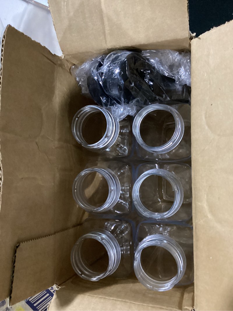 Condition photo showing New/Like New for decadorn 12 oz plastic juice bottles with caps - 6 pack made in usa juicing bottles reusable - juice container for fridge - shatterproof, bpa-free, leak proof, disposable & recyclable