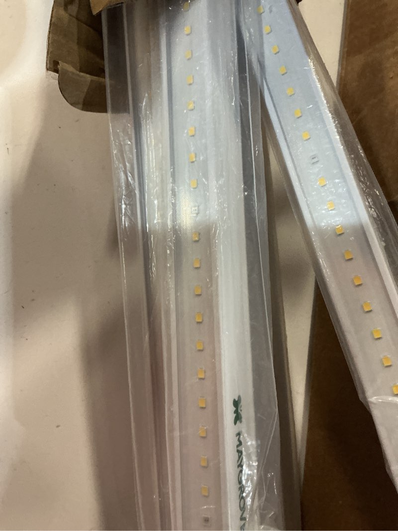 Condition photo showing Good Condition for Grow Lights for Indoor Plants 2FT, Red-Enhanced Full Spectrum 5000K Grow Light, 60W(4 x 15W), T5 LED Grow Light Strips for Leafy Greens and Vegetables, High PPFD, Linkable, White, 4-Pack White + Red White Cover-2FT