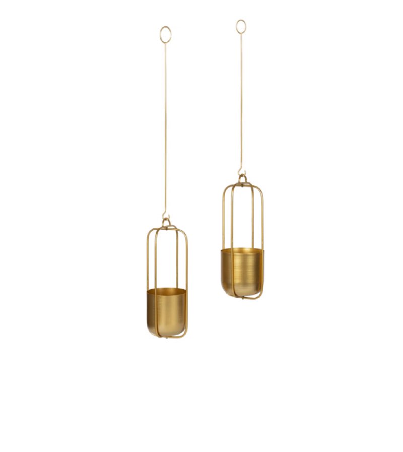 Jansen 2-Piece Metal Hanging Planter