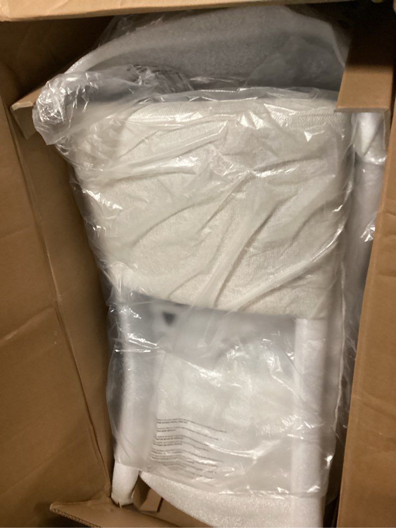 Condition photo showing As Is for COLAMY Upholstered Dining Chairs Set of 2 Modern Kitchen Chairs with Back, Farmhouse Fabric Side Dining Room Chairs with Wood Legs for Dining Room Kitchen Restaurant, Beige Beige Set of 2Upholstered Dining Chairs