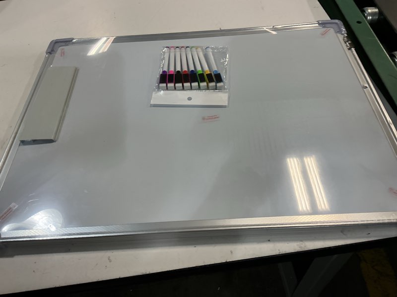 Condition photo showing New/Like New for lincia 24" x 18" magnetic vertical 2 month dry erase calendar for wall undated horizontal dry erase wall calendar planner aluminum frame whiteboard for home office projects wall fridge 24" x 18" vertical 2 month