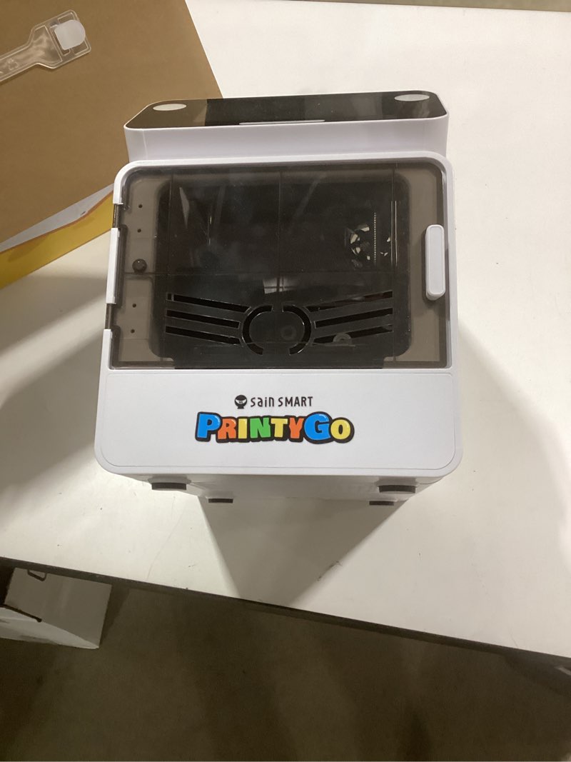 Condition photo showing Good Condition for SainSmart PrintyGo Mini 3D Printer for Kids, 600mm/s Auto Leveling Printer for Beginners with 5" Touch Screen, 1500+ Models, Child-Safe Design, Wi-Fi/App Control, Pre-Assembled for STEM Learning Gift