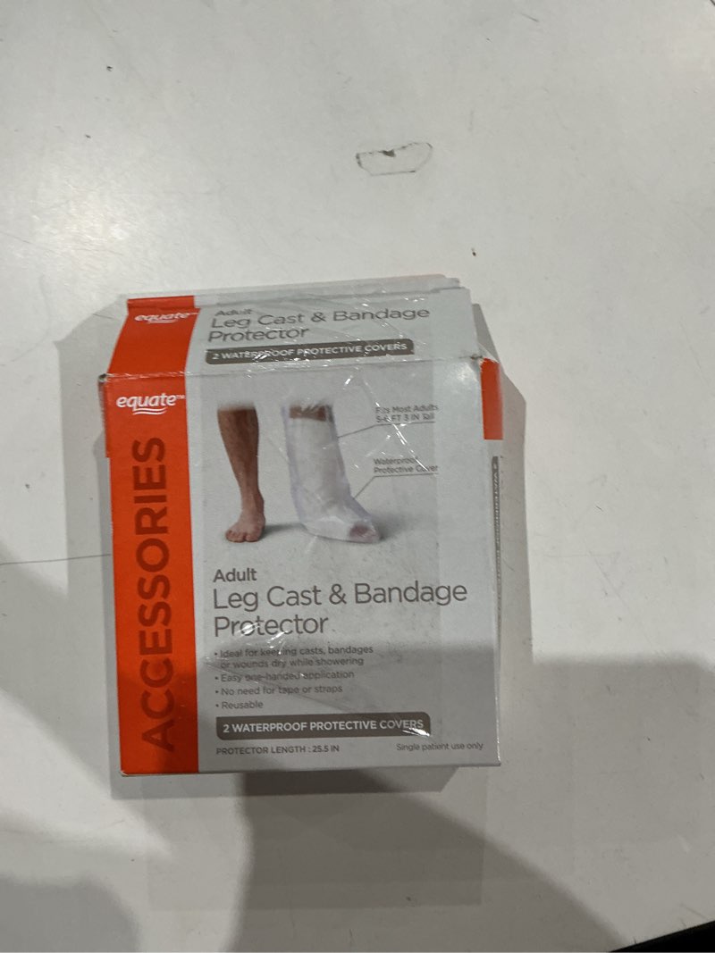 Condition photo showing New/Like New for equate leg cast protector, small, child or small adult, 1 pair
