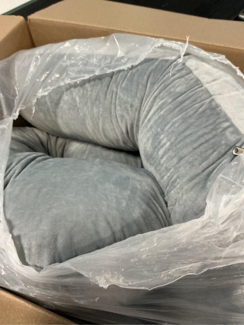 Condition photo showing As Is for momcozy pregnancy pillow for sleeping - u shaped full body maternity pillow | removable cover, support for back, legs, belly, hips for pregnant women, side sleeper, pregnancy gifts & essentials, 57 inch grey