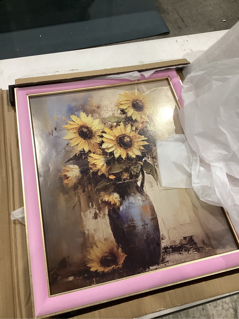 Condition photo showing Good Condition for 16x20 velvet picture frame, pink 16x20 velvet photo frame with vintage gold border, 16 by 20 poster frame with hd real glass horizontal & vertical display for tabletop and wall decor (1 pack) pink 16x20-1p