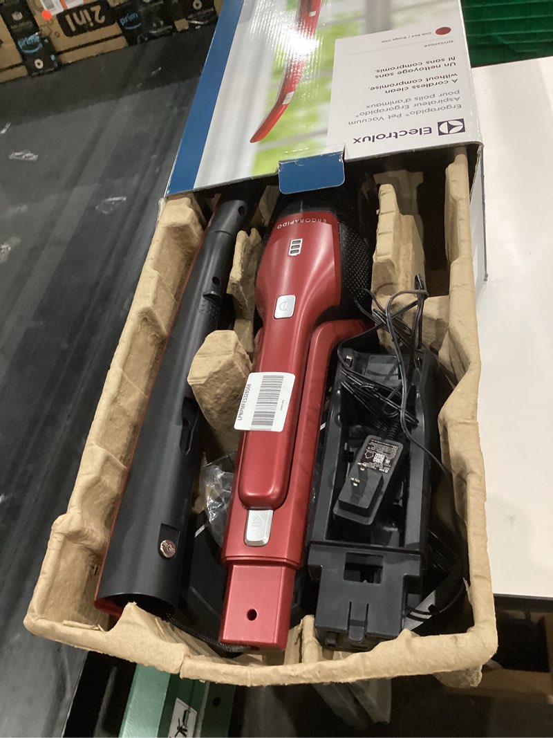Condition photo showing Good Condition for Electrolux Ergorapido Pet Cordless 2-in-1 Vacuum Cleaner with Motorized Pet Nozzle for Easy Pet Hair Removal, 48-Minute Run Time, 2 Power Modes, Chili Red Pet Version