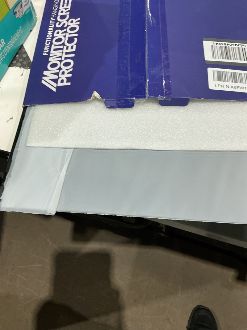 Condition photo showing As Is for hanging 21.5 inch computer privacy screen filter, hanging computer screen privacy cover, compatible with, 21.5 inch 16:9 widescreen monitors, protect eyes from glare and blue light 21.5 in hanging computer privacy screen