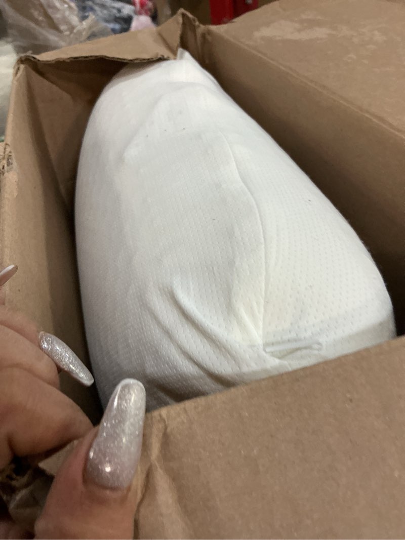 Condition photo showing As Is for purple harmony pillow – standard, medium feel, med height - talalay latex foam cooling pillow for combo or side sleepers, 360º hex gelflex grid for no-pressure support and luxurious weightless feel standard – medium