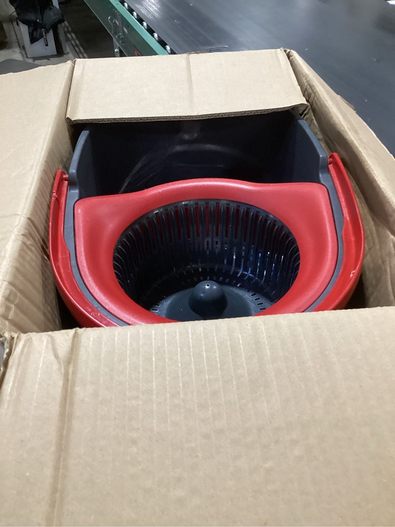Condition photo showing As Is for O-Cedar RinseClean Spin Mop & Bucket System + 2 Extra Mop Heads| Clean with Water | Removes 99% of Bacteria Plastic Rinseclean Spin Mop & Bucket + 2 Extra Refills Cleaning System