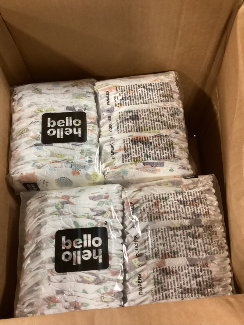 Condition photo showing As Is for Hello Bello Newborn Premium Diapers, (Size NB - Up to 10 lbs) Surprise Pack for Girls - 128 Count, Hypoallergenic with Soft, Cloth-Like Feel - Assorted Girl & Gender Neutral Patterns 128 Count Surprise Girl/Gender Neutral Pattern