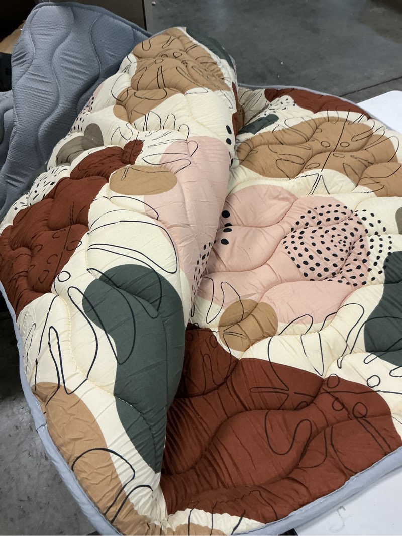 Condition photo showing As Is for Blissful Diary Baby Play Mats for Floor, 71x59 Inch Extra Thicker & Large Soft Cushioning Foam Playmats for Babies and Toddlers, Foldable Washable Baby Crawling Mat for Playpen, Boho Design Boho 71" X 59"