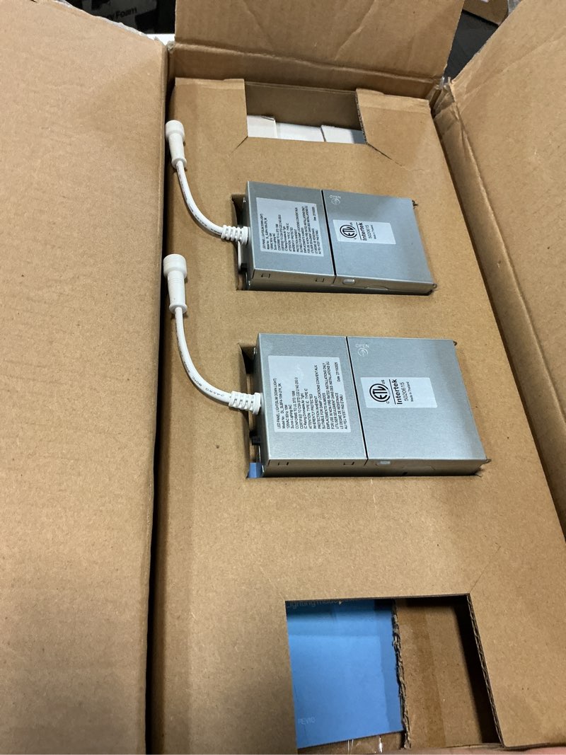 Condition photo showing As Is for sunco 12 pack 6 inch can lights for ceiling led, flat recessed lighting with night light retrofit downlight, 1200 lm, 13w, selectable cct 2700k/3000k/4000k/5000k/6000k, dimmable ul