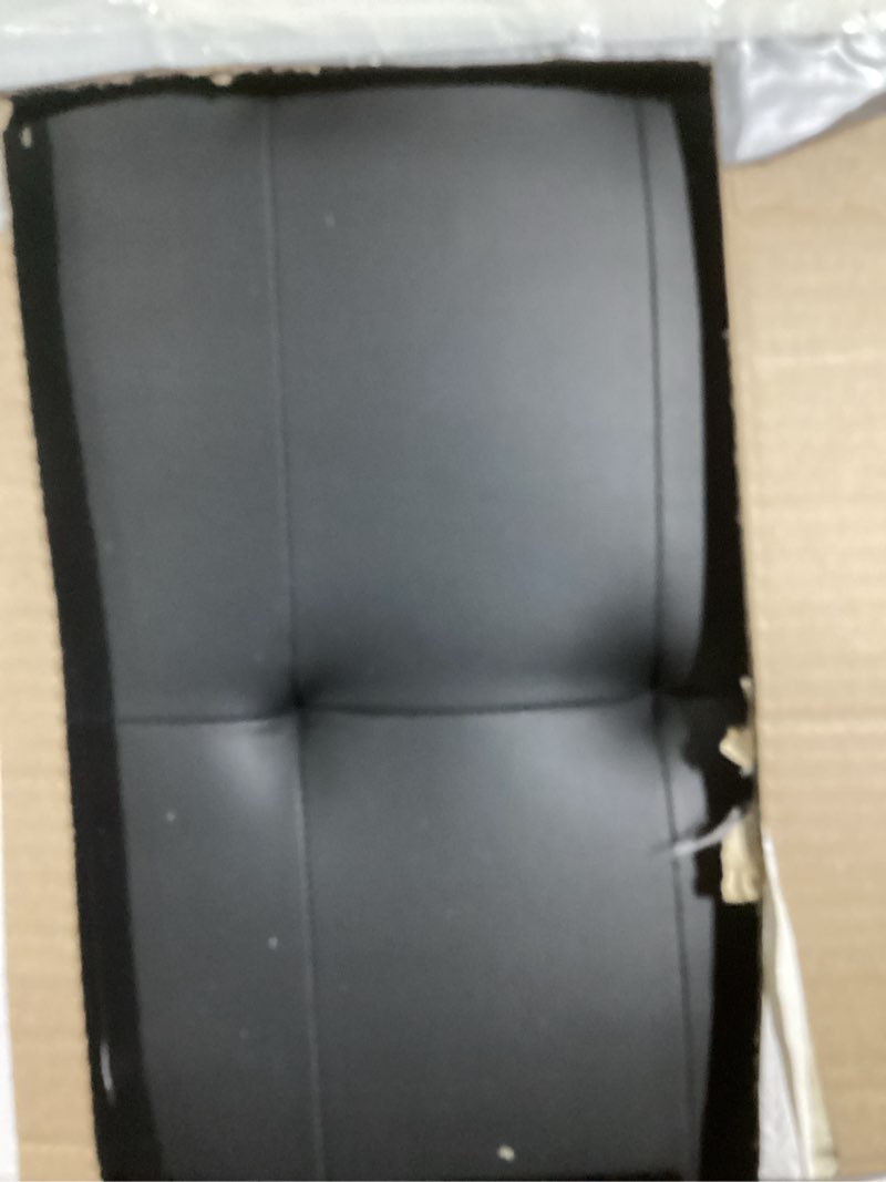 shintenchi futon sofa bed, leather foldable couch, reclining sleeper w/removable armrests, upholstered loveseat w/folding cup holders for home, office, black