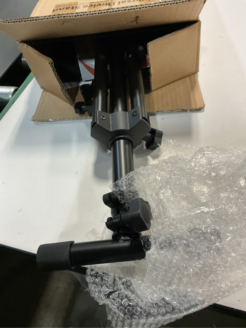 Condition photo showing As Is for PYLE-PRO Universal Laptop Projector Tripod Stand - Computer, Book, DJ Equipment Holder Mount Height Adjustable Up to 39.37” w/ 14” x 11” Plate Size -for Office, Home, Stage, Studio, DJ Racks Holder 22.0'' - 35.0''