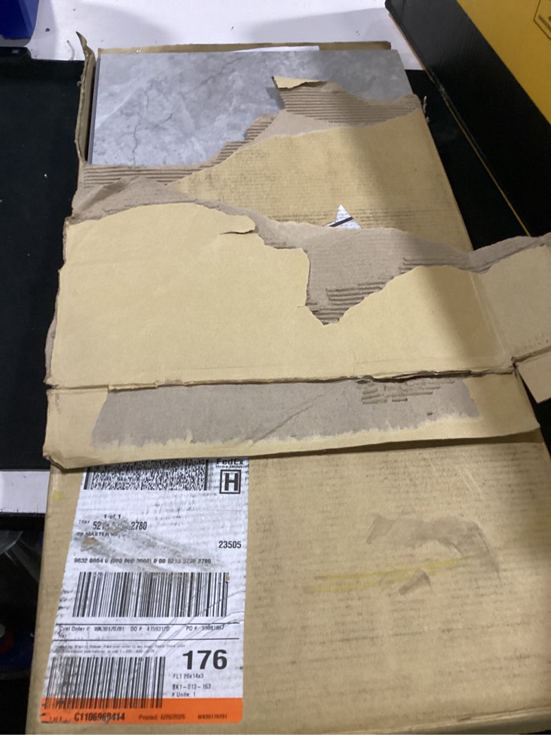 Condition photo showing New/Like New for weybridge marble 12 mil x 12 in. w x 24 in. l waterproof click lock luxury vinyl flooring (20.02 sq. ft. / case)