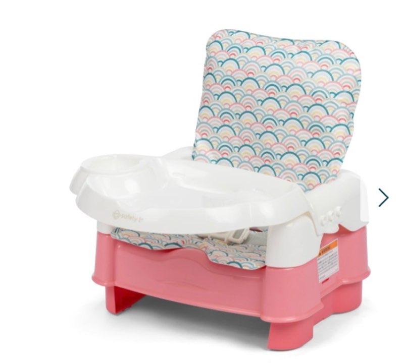 safety 1st deluxe 5-in-1 sit, snack & go convertible toddler booster seat, turnip the beet pink