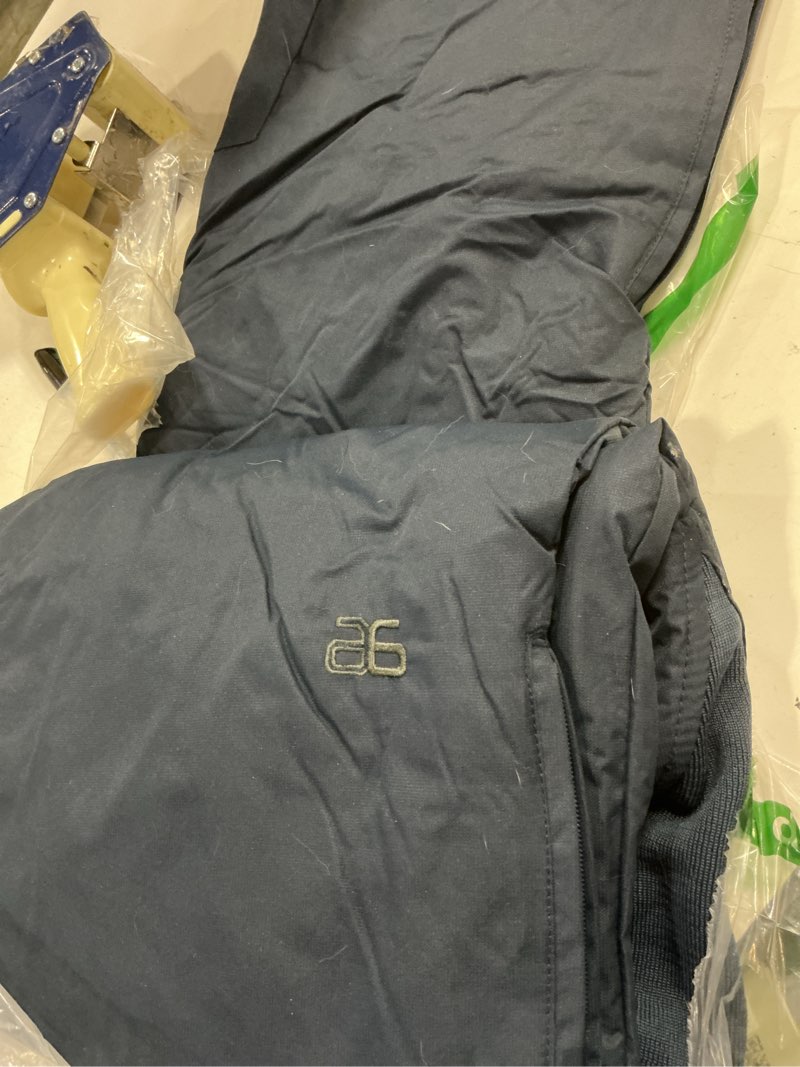 Condition photo showing As Is for arctix men's essential insulated bib overalls 44w x 34l blue night