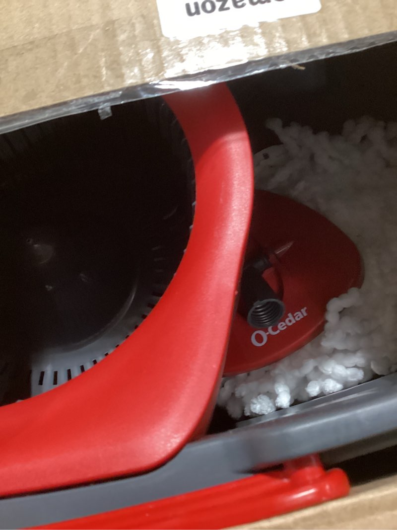 Condition photo showing Good Condition for O-Cedar EasyWring Microfiber Spin Mop, Bucket Floor Cleaning System, Red, Gray, Standard