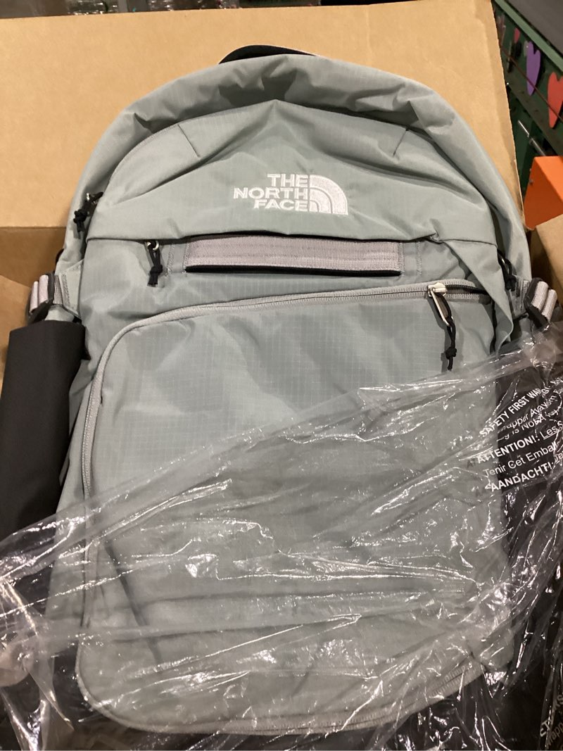 Condition photo showing New/Like New for the north face router everyday laptop backpack | daypack with water repellent finish, 17" laptop sleeve, reflective details, meld grey/tnf black-npf, one size one size meld grey/tnf black-npf