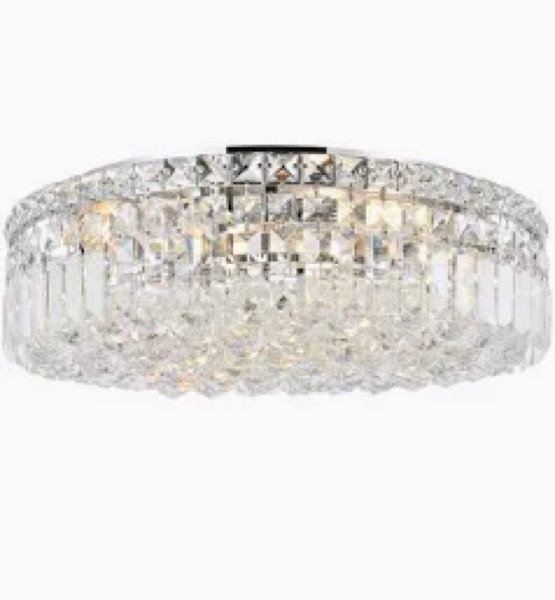 18\" Flush Mount Chrome Finish with Crystal Accents Patriot Lighting similar 